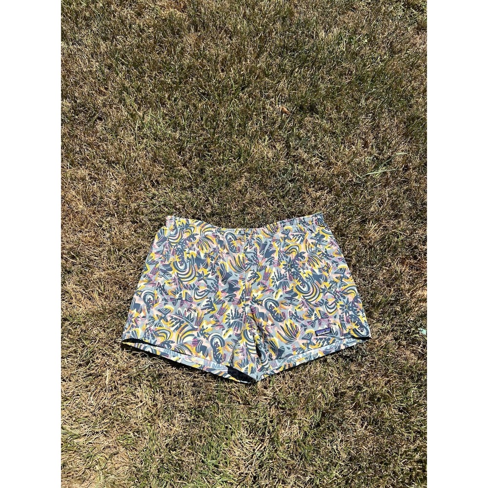 Patagonia Women's Baggies 5" Shorts Sz XL Wild Botanist: Tidal Teal 57059